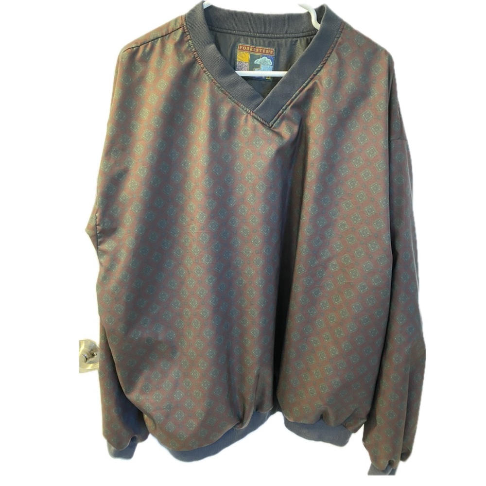 Forrester’s Golf Windshirt, print, XXL, excellent used condition.